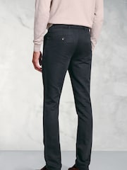 Brook Taverner Blue Single Pleat Tapered-Leg Linen Cotton Trousers - Image 2 of 3