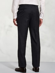 Brook Taverner Grey Pinstripe Wool Suit Trousers - Image 2 of 2