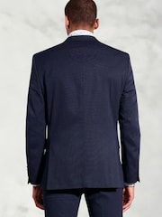 Brook Taverner Blue Navy Plain Suit Jacket - Image 2 of 6