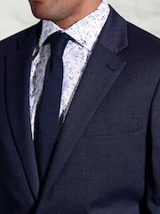 Brook Taverner Blue Navy Plain Suit Jacket - Image 4 of 6