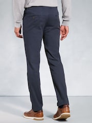 Brook Taverner Dark Grey Tailored Fit Stretch Cotton Chinos - Image 2 of 3