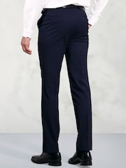 Brook Taverner Blue Plain Suit Trousers - Image 2 of 2