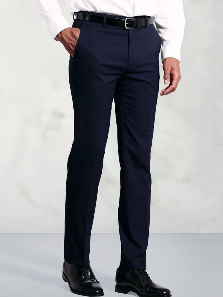 Brook Taverner Blue Machine Washable Suit Trousers - Image 1 of 2 Brook Taverner Blue Machine Washable Suit Trousers - Image 1 of 2