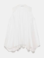 Mint Velvet White Sheer Pleat Detail Top - Image 6 of 7