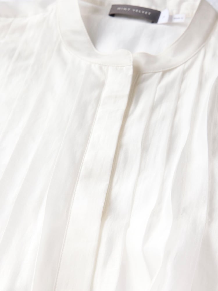 Mint Velvet White Sheer Pleat Detail Top - Image 7 of 7 Mint Velvet White Sheer Pleat Detail Top - Image 7 of 7