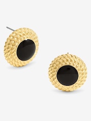 Jon Richard Gold Tone Enamel Round Earrings - Image 1 of 5