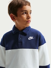 Nike Midnight Navy Sportswear Club Rugby Shirt - Image 5 of 7