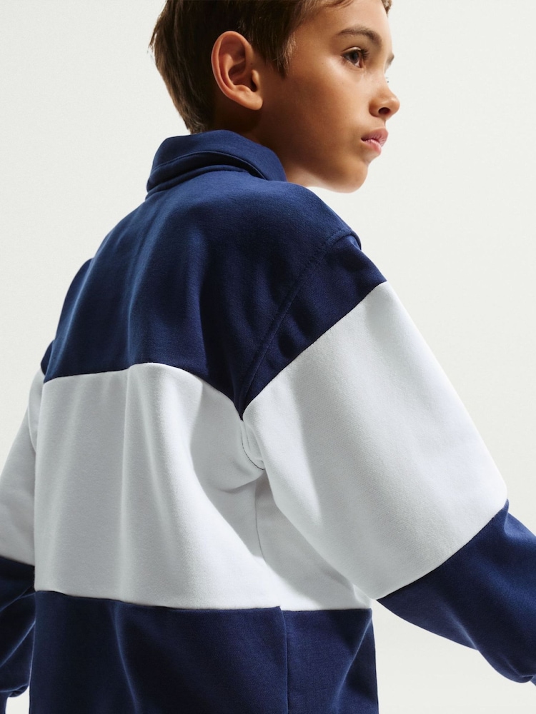 Nike Midnight Navy Sportswear Club Rugby Shirt - Image 7 of 7