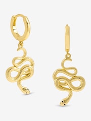Jon Richard Gold Tone Snake Earrings - Image 1 of 5