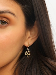 Jon Richard Gold Tone Snake Earrings - Image 3 of 5