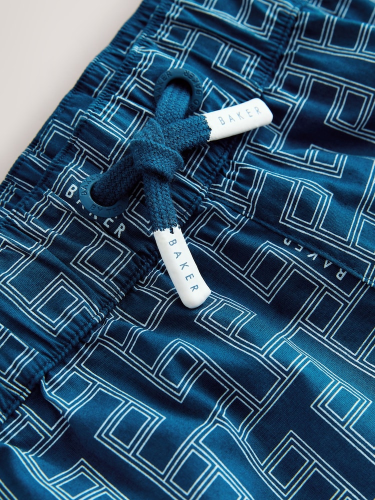 طقم تيشرت وشورت بطبعة كاملة باللون الأزرق من Baker by Ted Baker - صورة 18 من 18