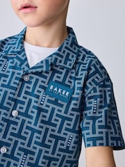 طقم تيشرت وشورت بطبعة كاملة باللون الأزرق من Baker by Ted Baker - صورة 8 من 18