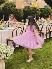 Lilac Mesh Flower Girl Dress (3-16yrs) - Image 2 of 3
