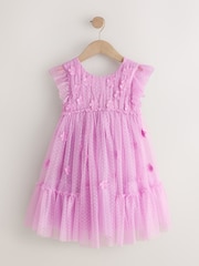 Lilac Mesh Flower Girl Dress (3-16yrs) - Image 4 of 7