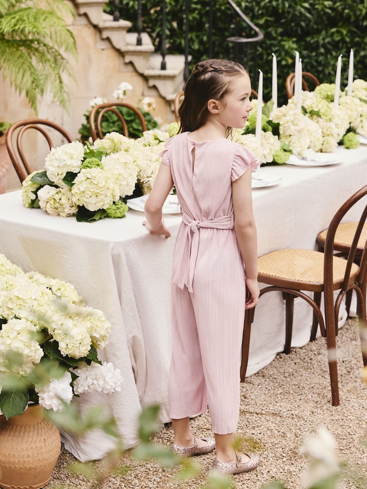 Pink Plisse Jumpsuit (3-16yrs) - Image 2 of 6
