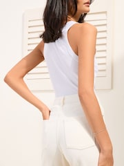 白色 - Friends Like These 九分直筒牛仔裤 - 5的图像4｝