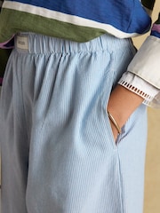 Joules Hallie Blue Pull On Cotton Trousers - Image 3 of 7