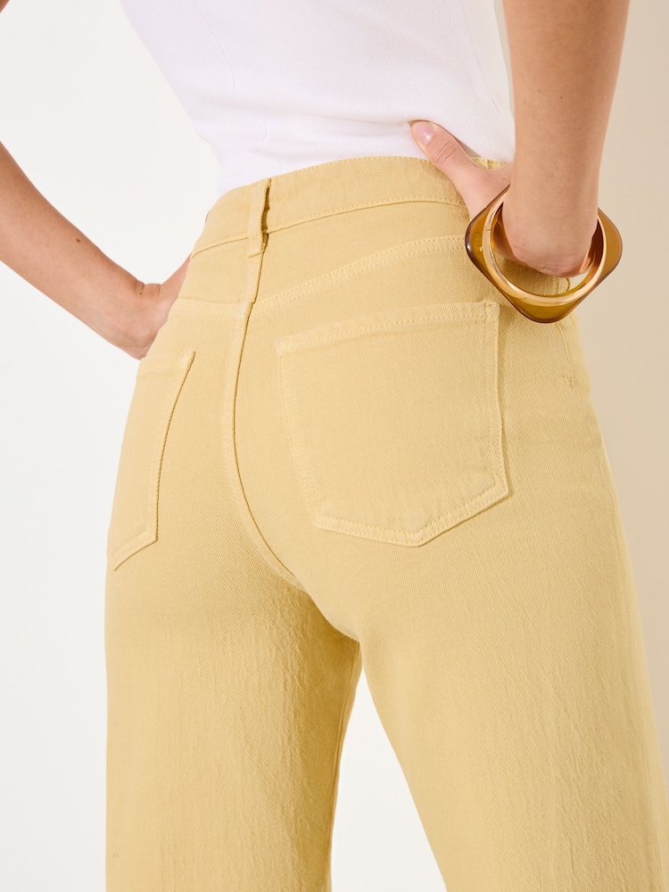 Friends Like These Buttermilk Yellow Everyday Wide Leg Jeans - Image 4 of 4