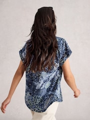 White Stuff Blue Ellie Cotton Shirt - Image 3 of 6
