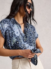 White Stuff Blue Ellie Cotton Shirt - Image 4 of 6