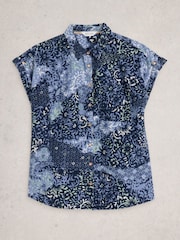 White Stuff Blue Ellie Cotton Shirt - Image 5 of 6