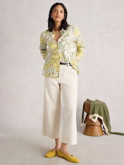 White Stuff Yellow Sophie  Cotton Shirt - Image 1 of 6