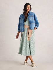 White Stuff Green Megan Jersey Dress - Image 1 of 6