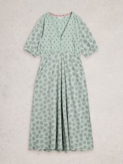 White Stuff Green Megan Jersey Dress - Image 5 of 6