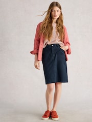 White Stuff Blue Tia Chino Skirt - Image 1 of 6