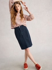 White Stuff Blue Tia Chino Skirt - Image 4 of 6