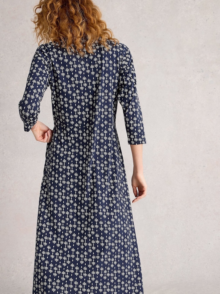 White Stuff Blue Rua Jersey Shirt Dress - Image 2 of 6 White Stuff Blue Rua Jersey Shirt Dress - Image 2 of 6