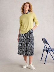 White Stuff Blue Rua Jersey Shirt Dress - Image 3 of 6