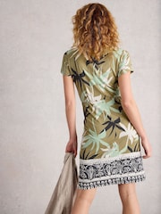 White Stuff Green Tallie Jersey Dress - Image 2 of 6