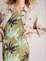 White Stuff Green Tallie Jersey Dress - Image 4 of 6
