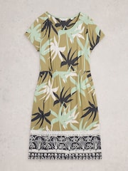 White Stuff Green Tallie Jersey Dress - Image 5 of 6