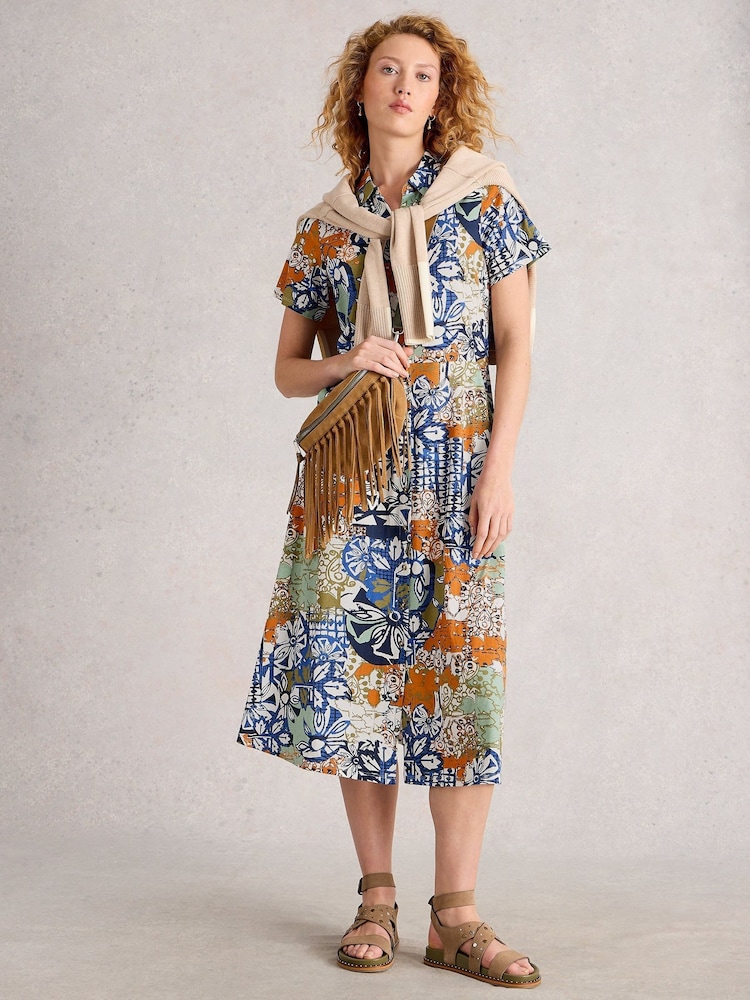 White Stuff Orange Rua Jersey Shirt Dress - Image 1 of 6 White Stuff Orange Rua Jersey Shirt Dress - Image 1 of 6