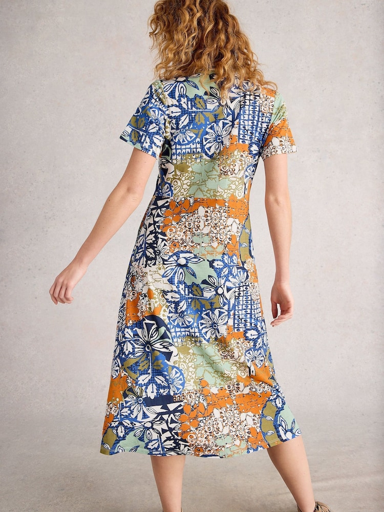 White Stuff Orange Rua Jersey Shirt Dress - Image 2 of 6 White Stuff Orange Rua Jersey Shirt Dress - Image 2 of 6