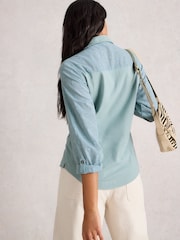 White Stuff Green Annie Mix Jersey Shirt - Image 2 of 6