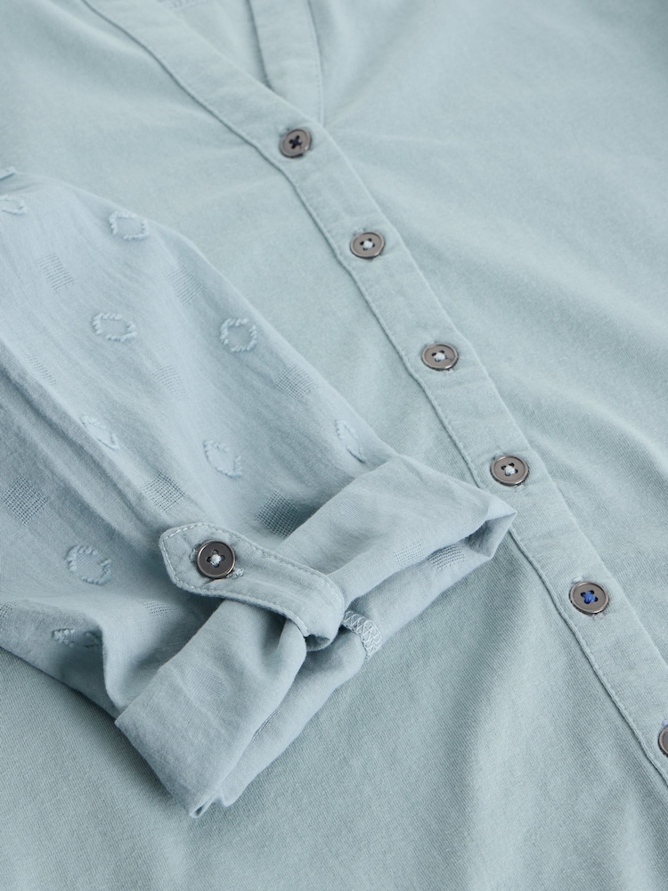 White Stuff Green Annie Mix Jersey Shirt - Image 6 of 6