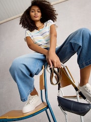 Camiseta listrada com decote Nelly Notch da White Stuff - Imagem 3 de 6
