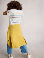 Camiseta listrada com decote Nelly Notch da White Stuff - Imagem 4 de 6