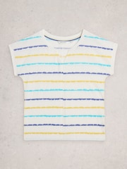 Camiseta listrada com decote Nelly Notch da White Stuff - Imagem 5 de 6