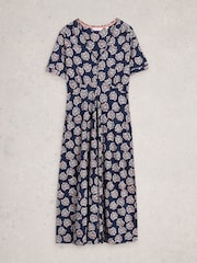 White Stuff Blue Megan Jersey Dress - Image 5 of 6