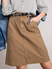 White Stuff Brown Tia Chino Skirt - Image 1 of 6