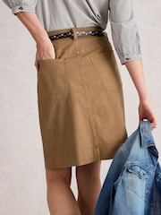 White Stuff Brown Tia Chino Skirt - Image 2 of 6