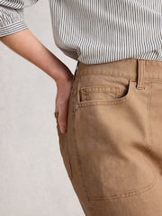 White Stuff Brown Tia Chino Skirt - Image 3 of 6
