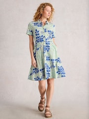 White Stuff Blue Ria Jersey Shirt Dress - Image 1 of 6