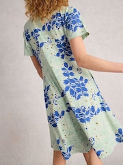 White Stuff Blue Ria Jersey Shirt Dress - Image 3 of 6