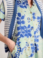 White Stuff Blue Ria Jersey Shirt Dress - Image 4 of 6