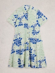 White Stuff Blue Ria Jersey Shirt Dress - Image 5 of 6